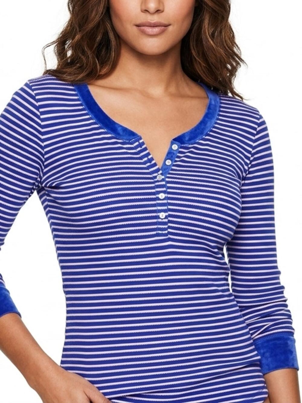 VICTORIA'S SECRET Striped Lightweight Top Women Long Sleeve Knit Size M